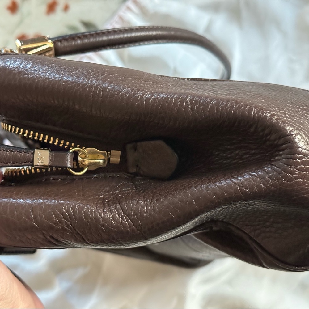 Coach Madison Madeline Dark Brown Leather Shoulder Bag - Picture 7 of 12
